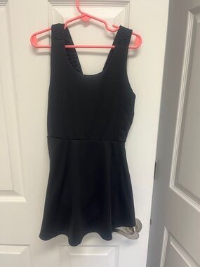 Old Navy Black Girls' Powersoft Sleeveless  Athletic Dress (shorts attached)